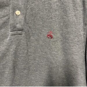 Brooks Brothers Charcoal Polo with Red Logo